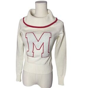 Barbie x Unique Vintage Marshmallow Knit Letterman Turtlenecks Sweater
Size XS